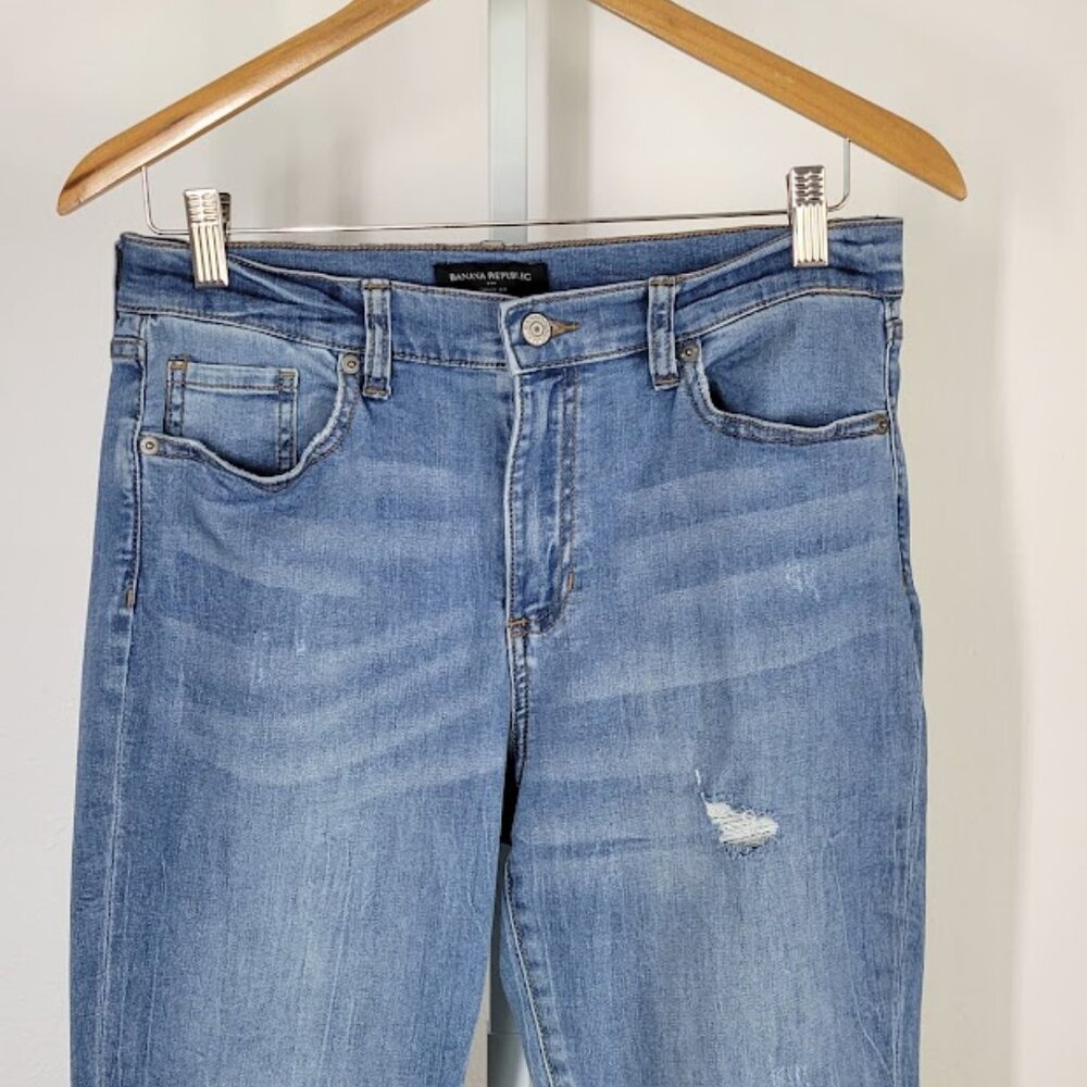 BANANA REPUBLIC  skinny fit distressed denim Sz 29/8 - Picture 2 of 8